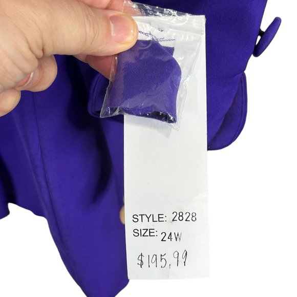 Vintage‎ Harmony New York Womens 24W Purple Jacket w/ Removable Pom Poms Collar - Picture 10 of 14